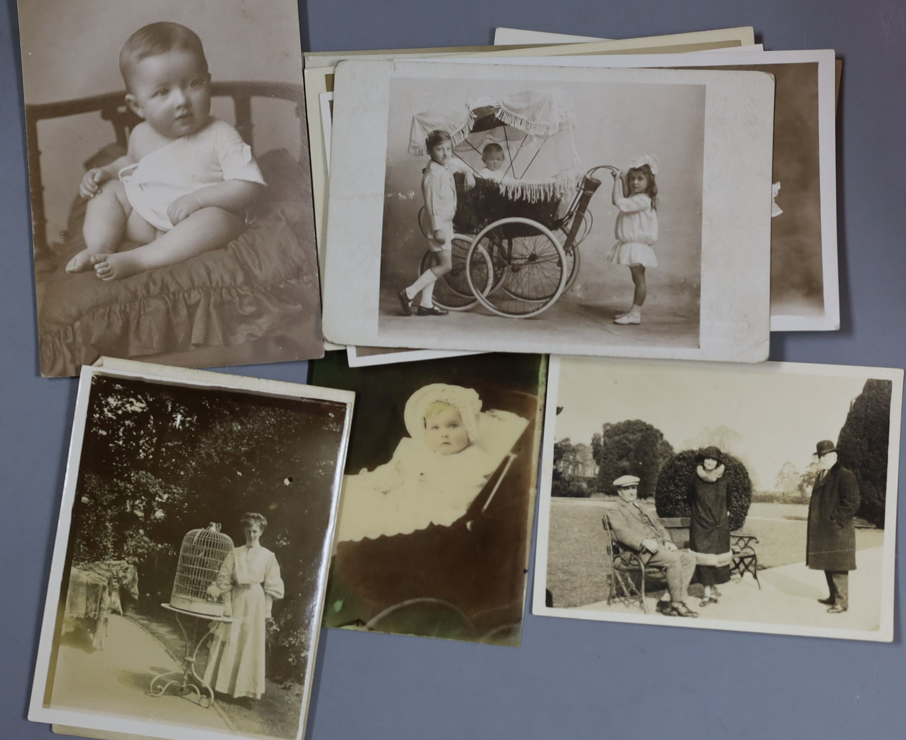 A collection of daguerrotypes, domestic photos